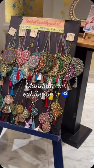 Nehal’s mandala art exhibition display